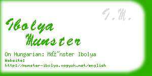 ibolya munster business card